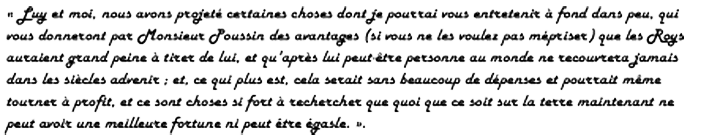 Lettre de Fouquet
